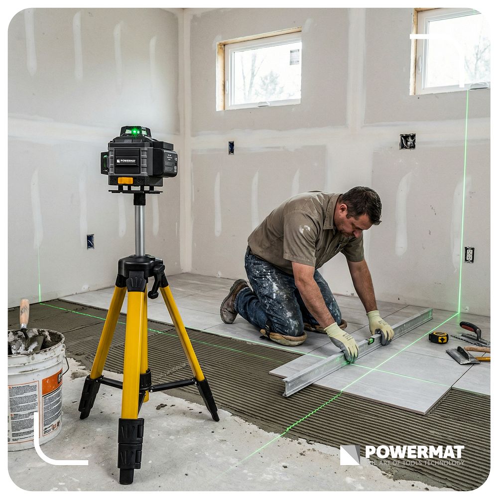 Nivela laser in cruce PM-PLK-4DM2, Powermat PM1493