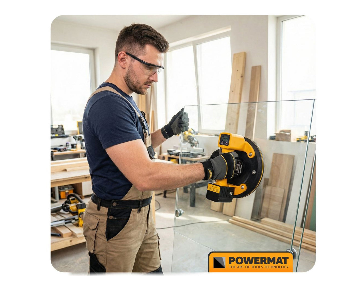 Ventuza electrica pentru placi PM-APPS-200M, capacitate maxima de incarcare 200 kg, Powermat PM1446