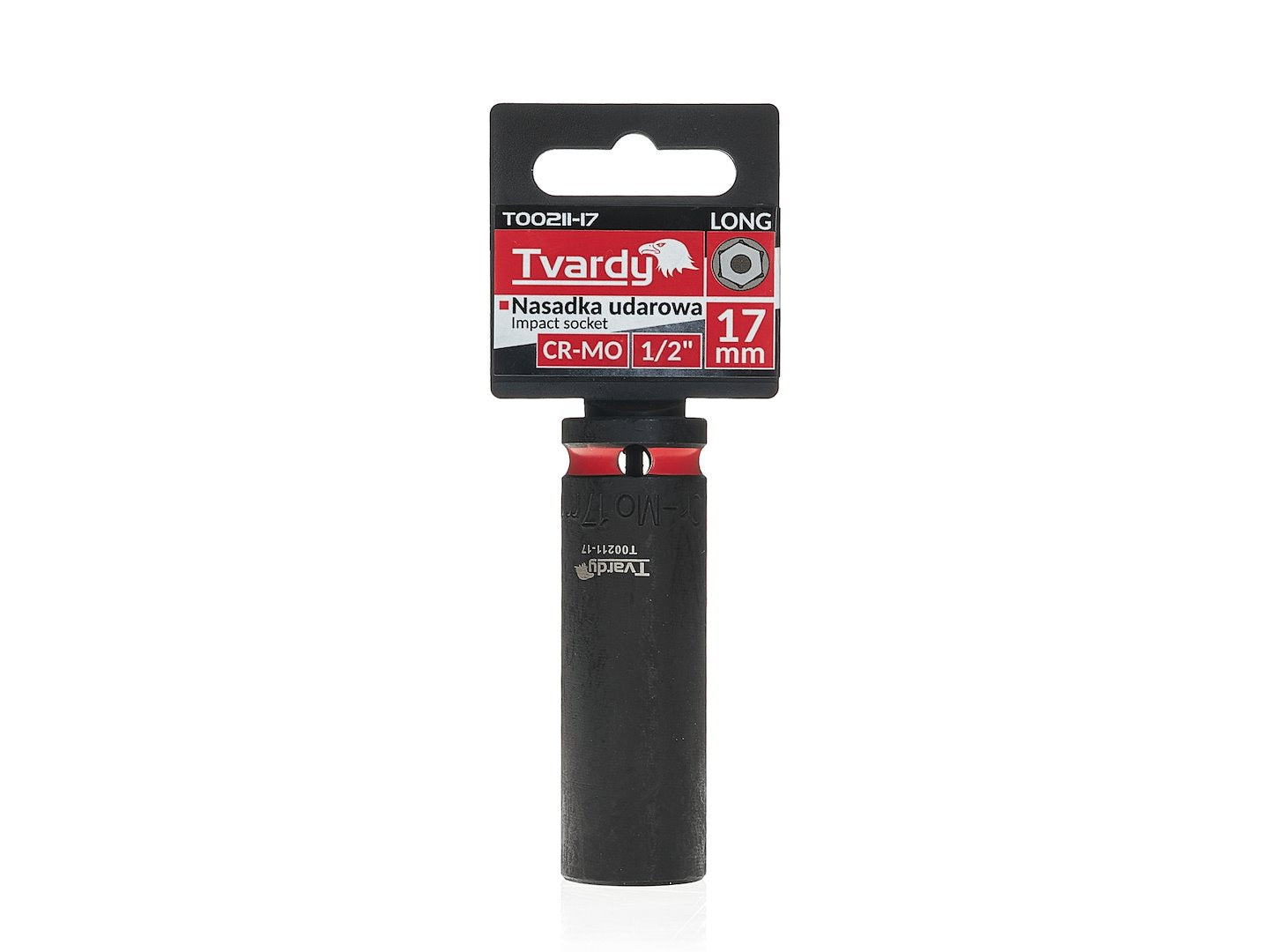 Cheie tubulara de impact in 6 puncte 1 / 2", 17 mm, Cr-Mo, Tvardy T00211-17