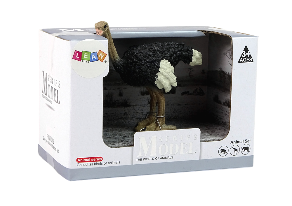 Figurina de colectie, Strut, Alb/Negru, Lean 12350