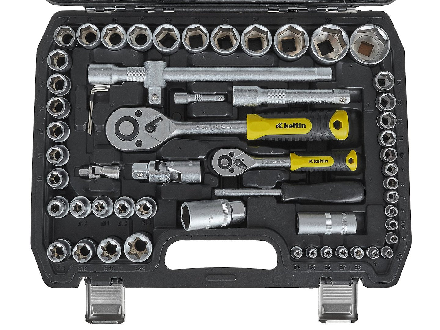 Set chei tubulare, 108 piese, Keltin K00098