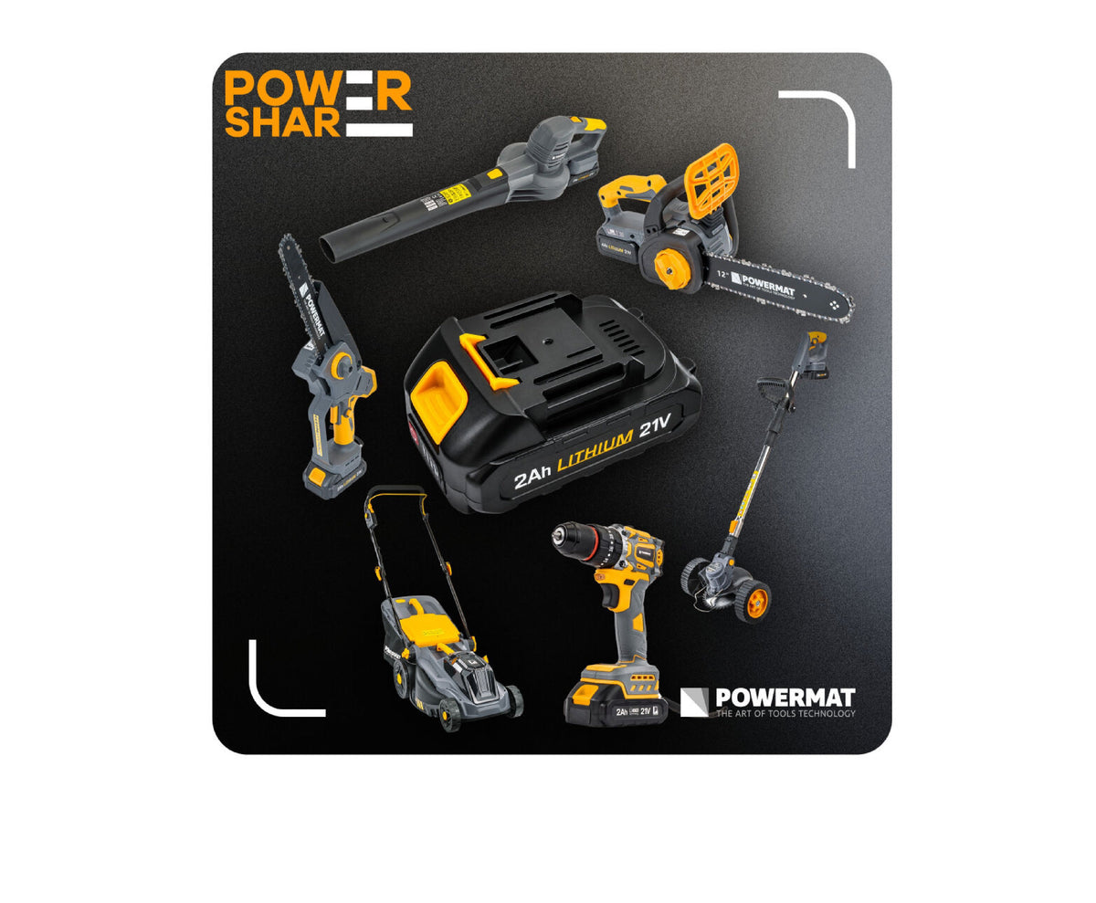 Acumulator pentru scule, 2 Ah, 21 V, Powermat PM-BT-BL-21V-2AH