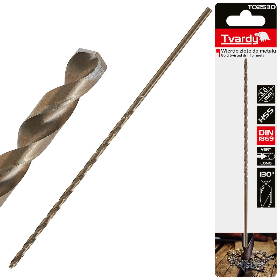 Burghiu HSS pentru metal 3 x 150 mm DIN1869, Tvardy T02530