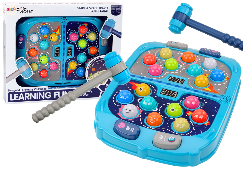 Joc interactiv cu sunete si lumini Wack A Mole cu 9 niveluri, Lean 18042