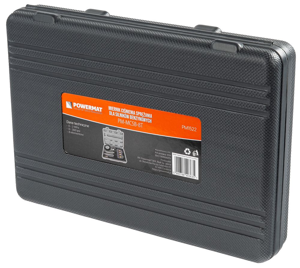 Tester compresie motoare benzina PM-MCSB-8T, 8 bucati, Powermat PM1522