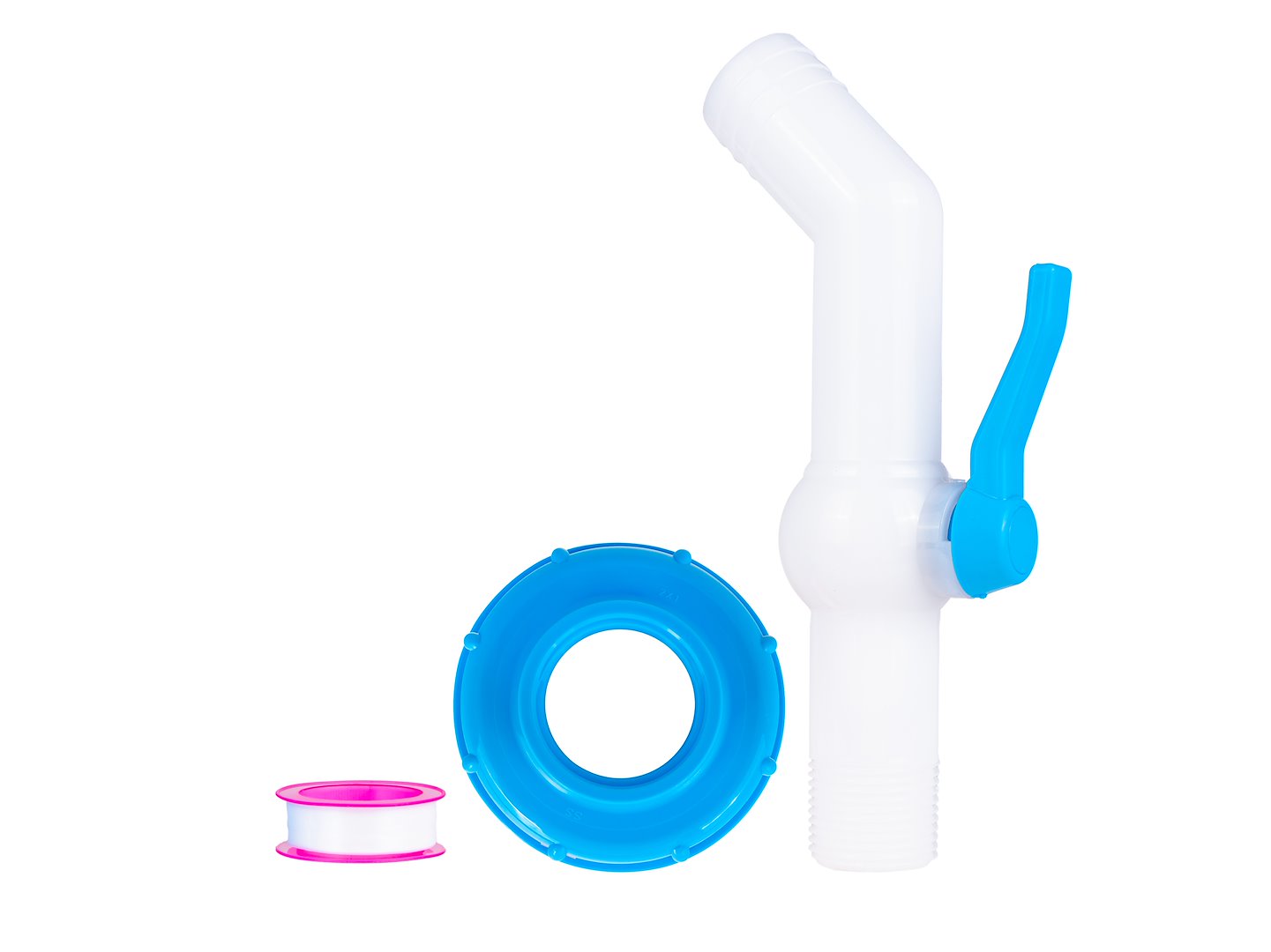 Set robinet IBC S60 x 6 pentru furtun 32 mm 45°, Geko G70204