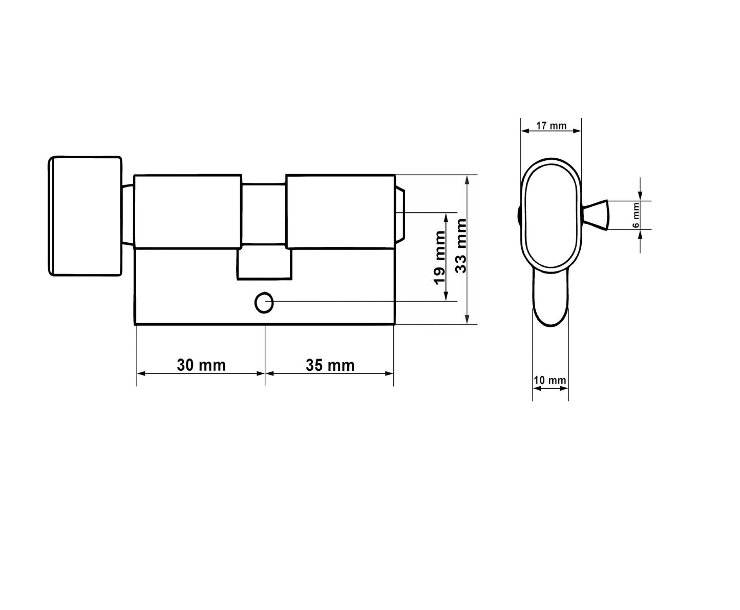 Butuc aluminiu Brass, 30 g / 35, Tvardy T01338