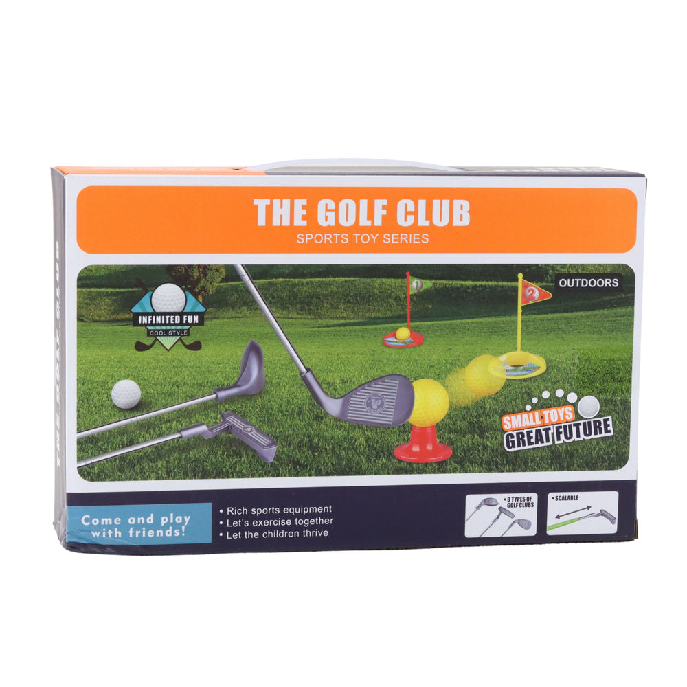 Set de golf pentru copii, crose, mingi, steaguri, suporturi de pahare, 48 bucati, Lean 26306