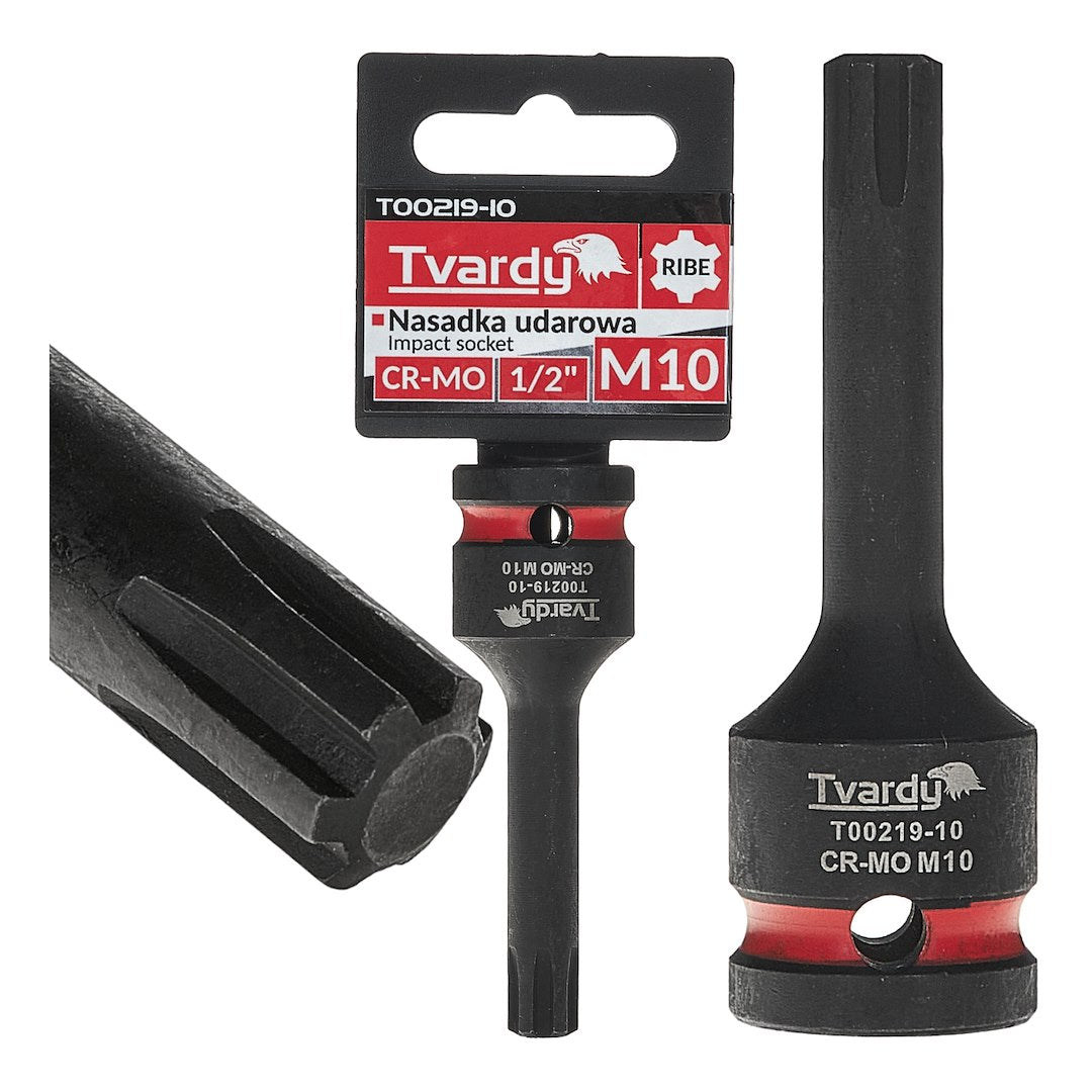 Cheie tubulara de impact RIBE 1 / 2", M10, Cr-Mo, Tvardy T00219-10
