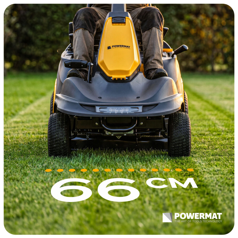 Tractoras de tuns iarba PM-OTS-6HPM, 660 mm, 150 l, Powermat PM1590