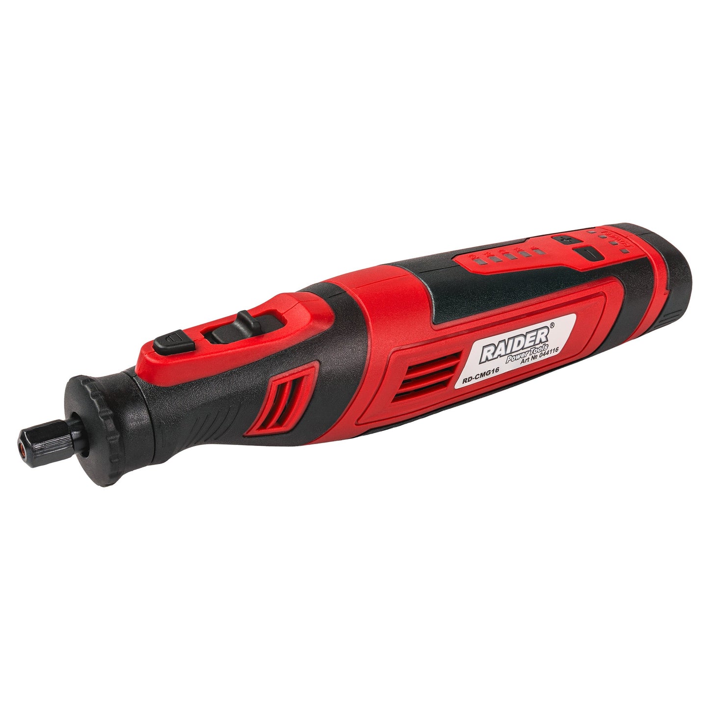 Set mini polizor drept RD-CMG16 8 V 2 Ah 127 accesorii, Raider 044116