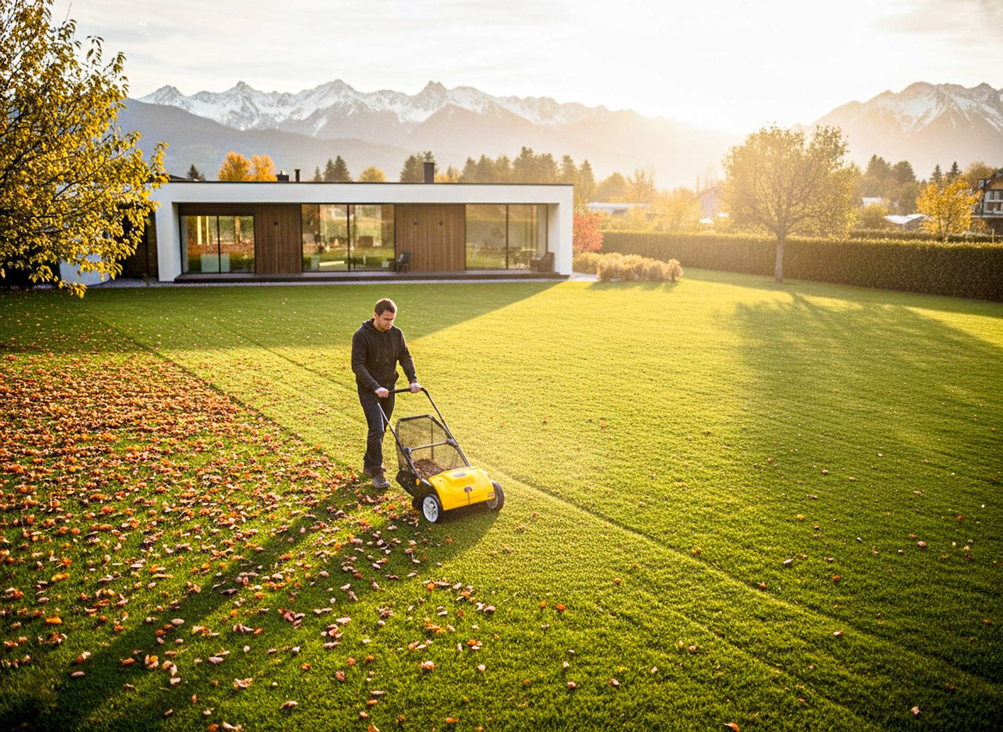 Colector manual pentru frunze si iarba, 53 cm, John Gardener G83040