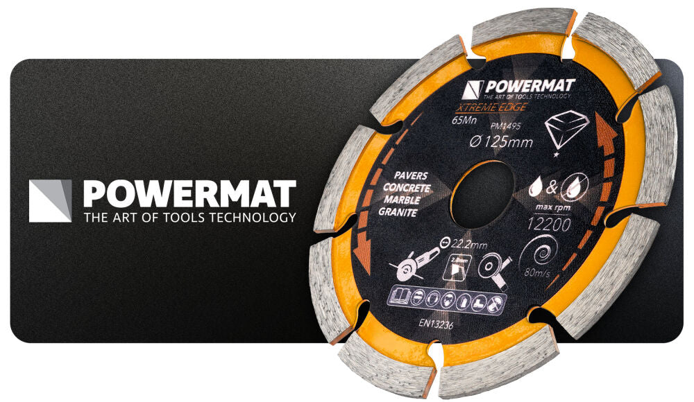 Disc diamantat segmentat PM-TDCS-1253T, 125 mm, Powermat PM1495