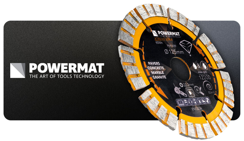 Disc diamantat segmentat PM-TDCS-1255T, 125 mm, Powermat PM1499