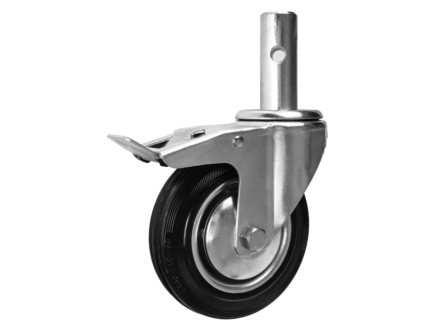 Roata pivotanta cu frana, 160 mm, capacitate maxima 125 kg, Geko G71542