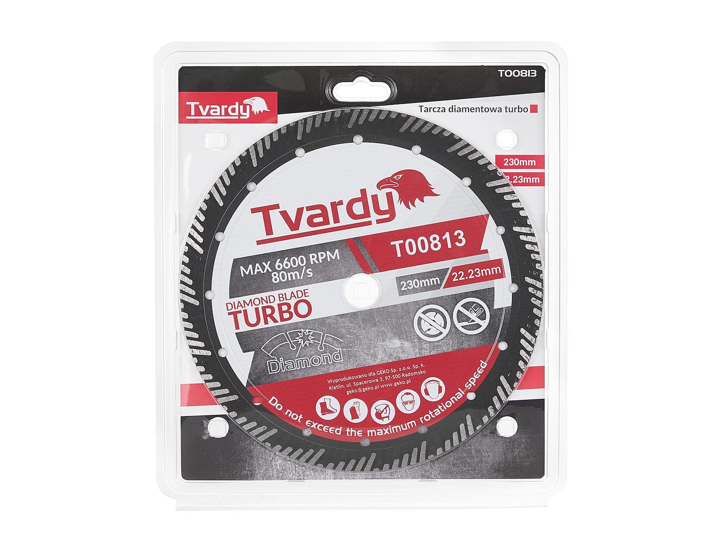 Disc diamantat Turbo, 230 x 15 x 22.23 mm Profi, Tvardy T00813