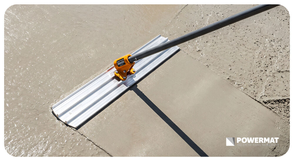 Rigla manuala pentru finisarea betonului PM-LDB-120T, 120x20cm / 5.4m, Powermat PM1637