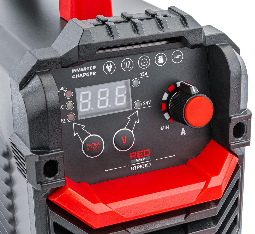 Redresor tip invertor cu afisaj LCD, 600 A, Red Technic RTPI0169