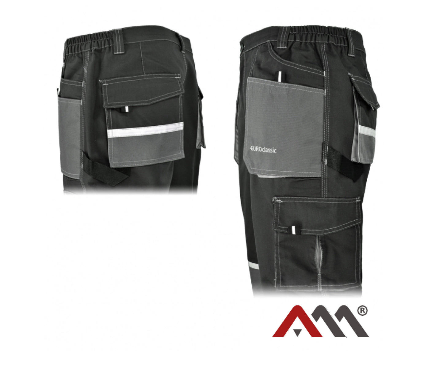 Pantaloni cu talie inalta Euroclassic, gri, marimea 48, Artmas ART794371