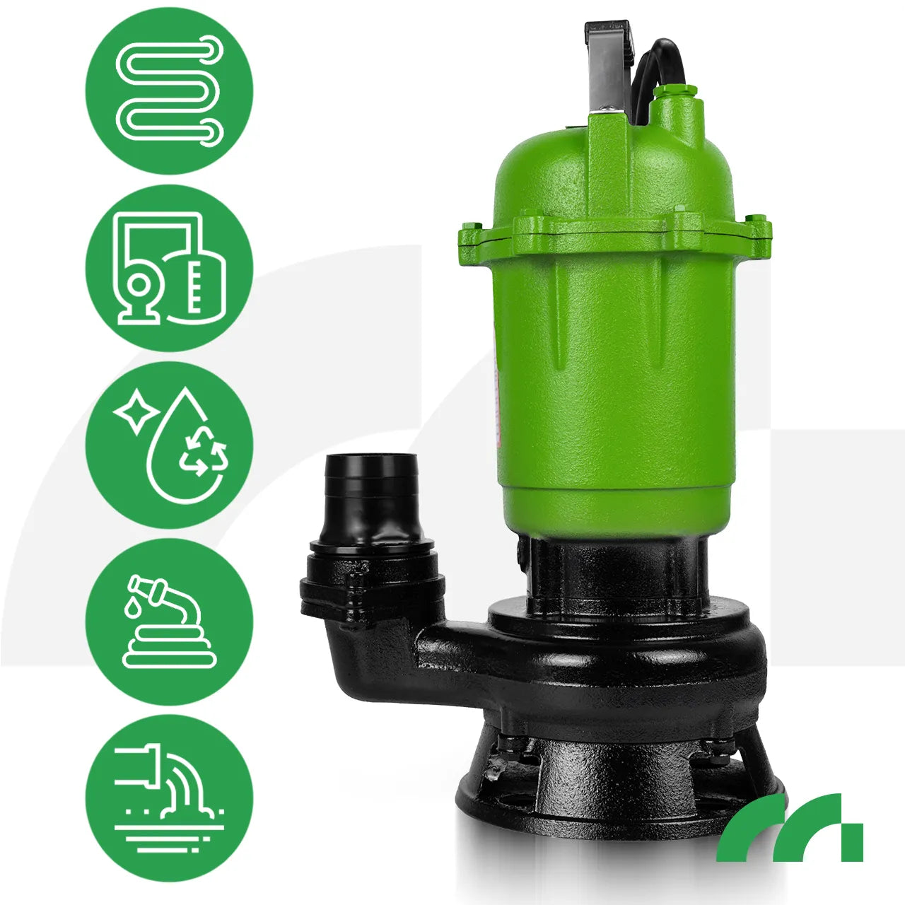 Pompa submersibila pentru apa murdara cu tocator si plutitor, 18000 l / h, MalTec 112726