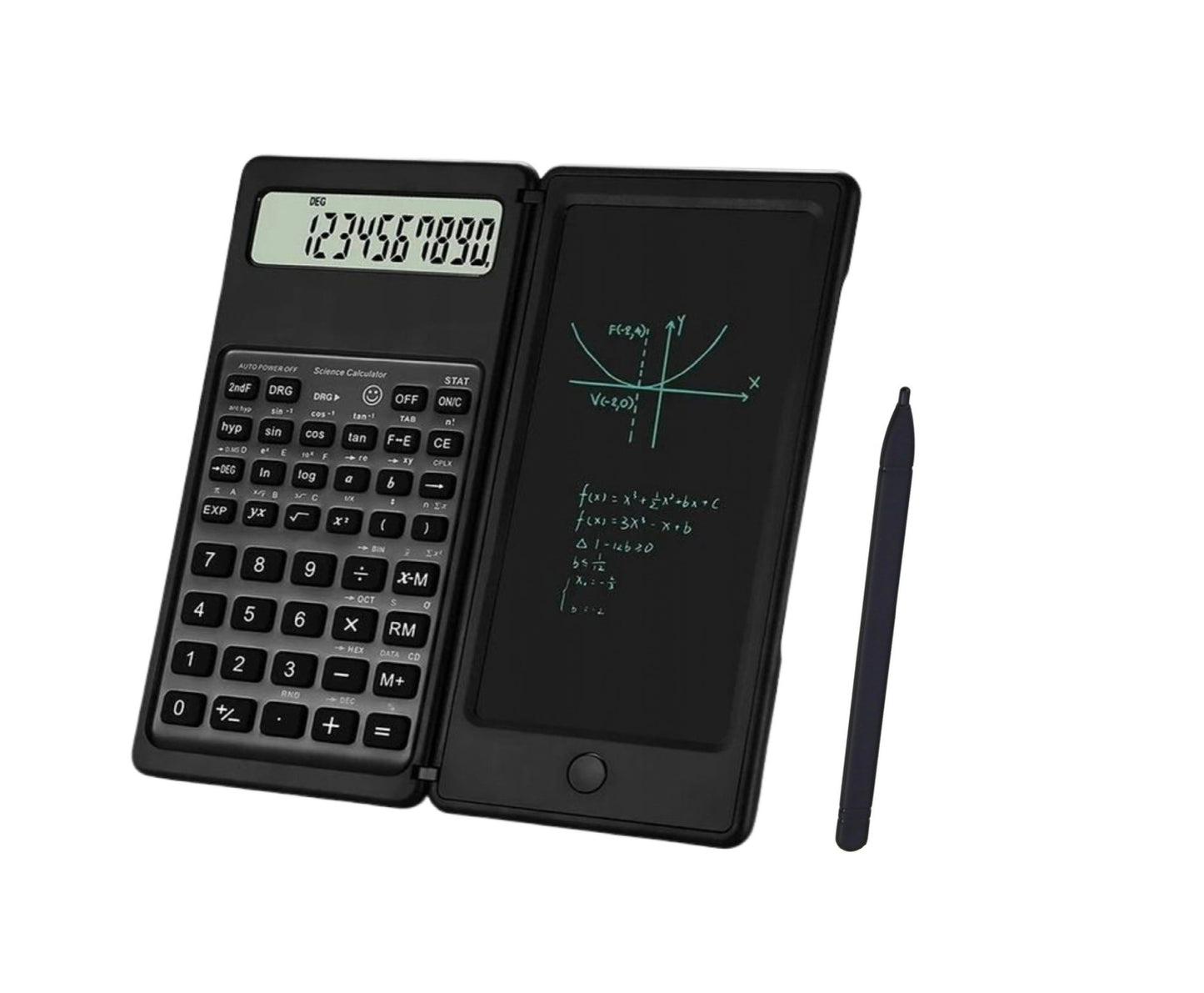 Calculator stiintific cu tabla de scris LCD, negru, Lean 30705