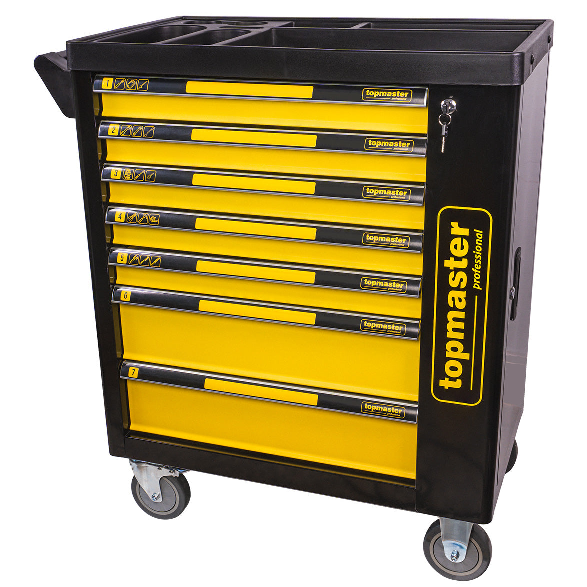 Dulap de scule cu 7 sertare, 219 piese, Topmaster 455550