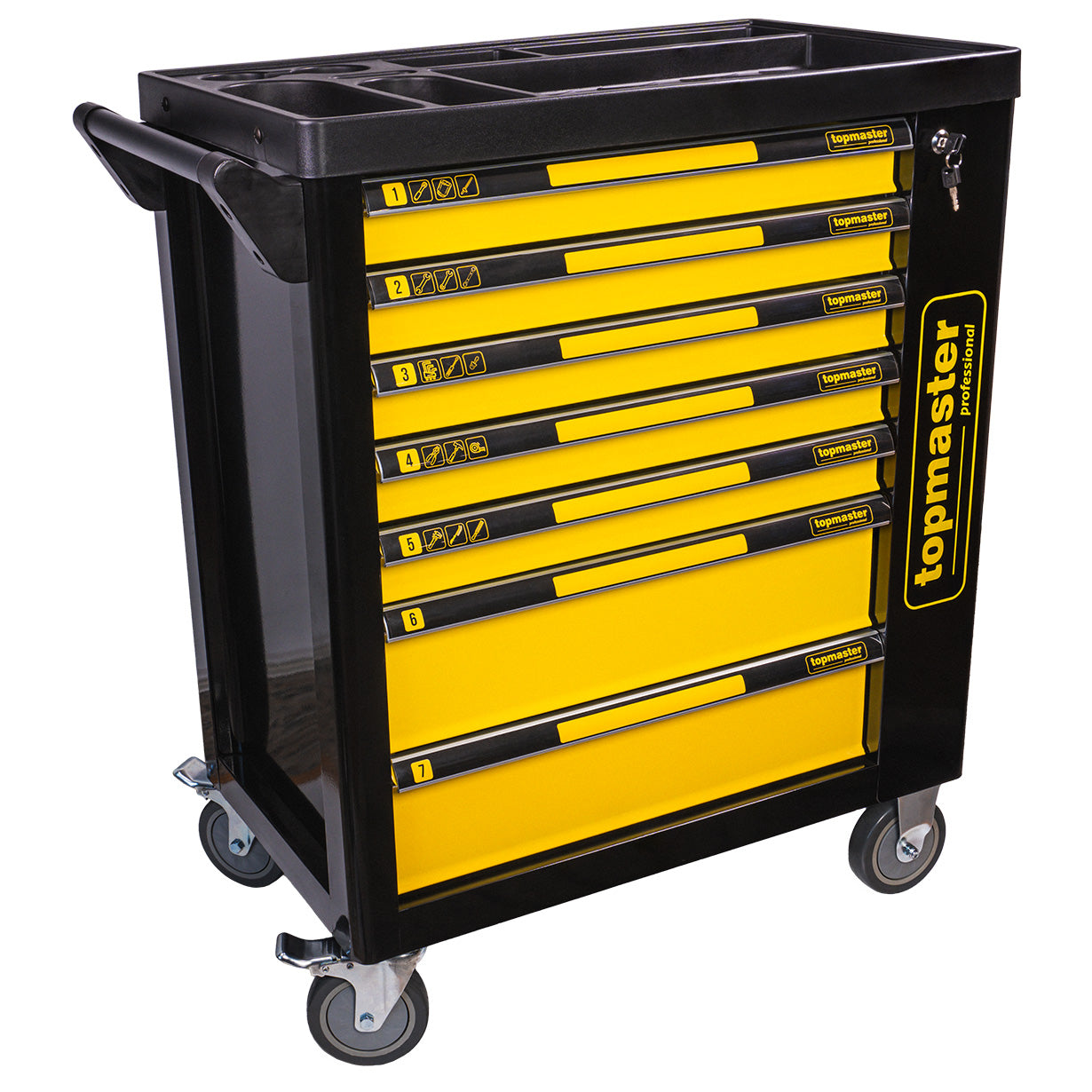 Dulap de scule cu 7 sertare, 219 piese, Topmaster 455550