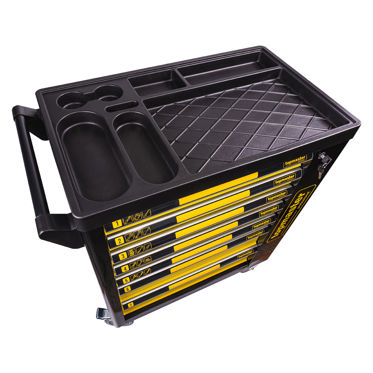 Dulap de scule cu 7 sertare, 219 piese, Topmaster 455550