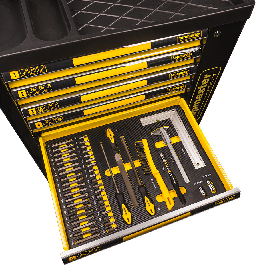 Dulap de scule cu 7 sertare, 219 piese, Topmaster 455550