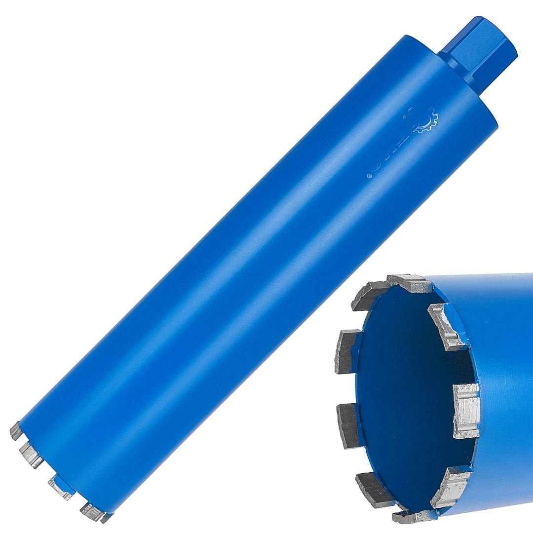 Carota diamantata pentru umed / uscat, 102 x 10 x 450 mm 9 T, 1.1 / 4", Geko G65214