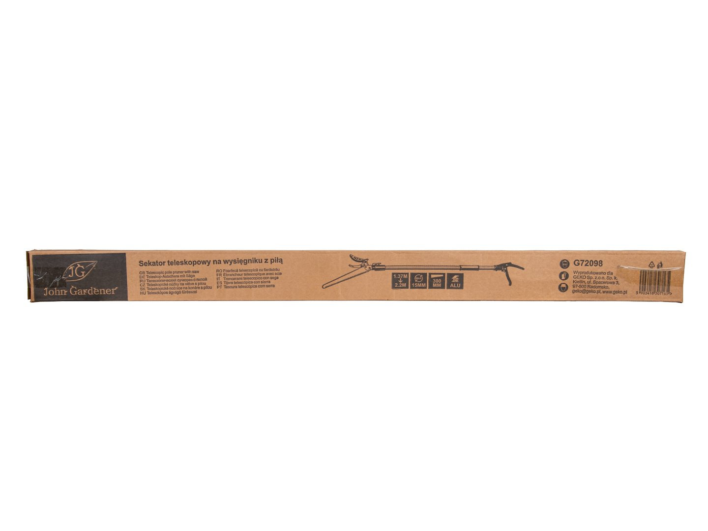 Fierastrau telescopic 2 in 1 pentru crengi, 1,37-2,2 m, Geko G72098