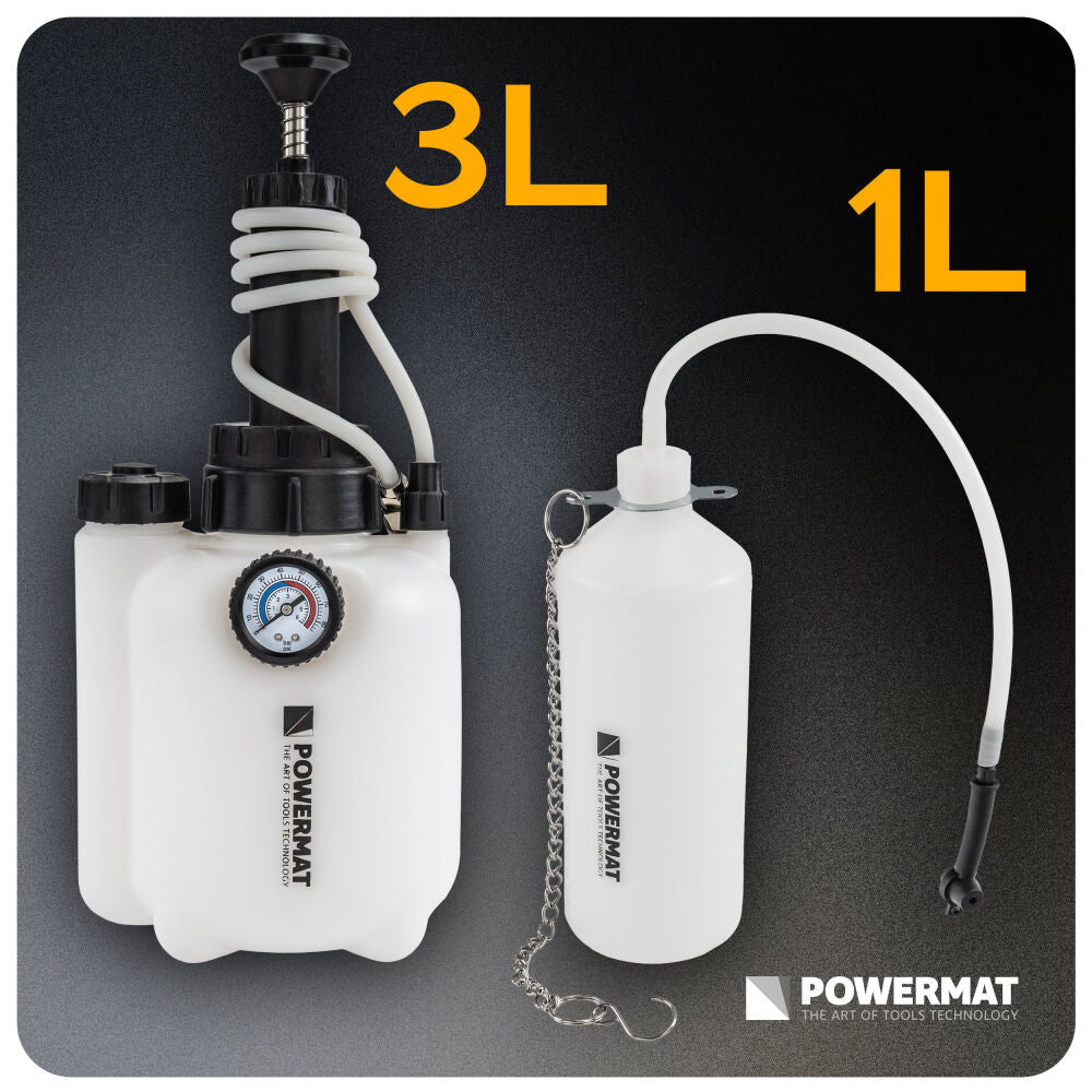 Kit aerare si inlocuire lichid frana PM-ZPUH-1T, 3 l / 1 l, Powermat PM1594