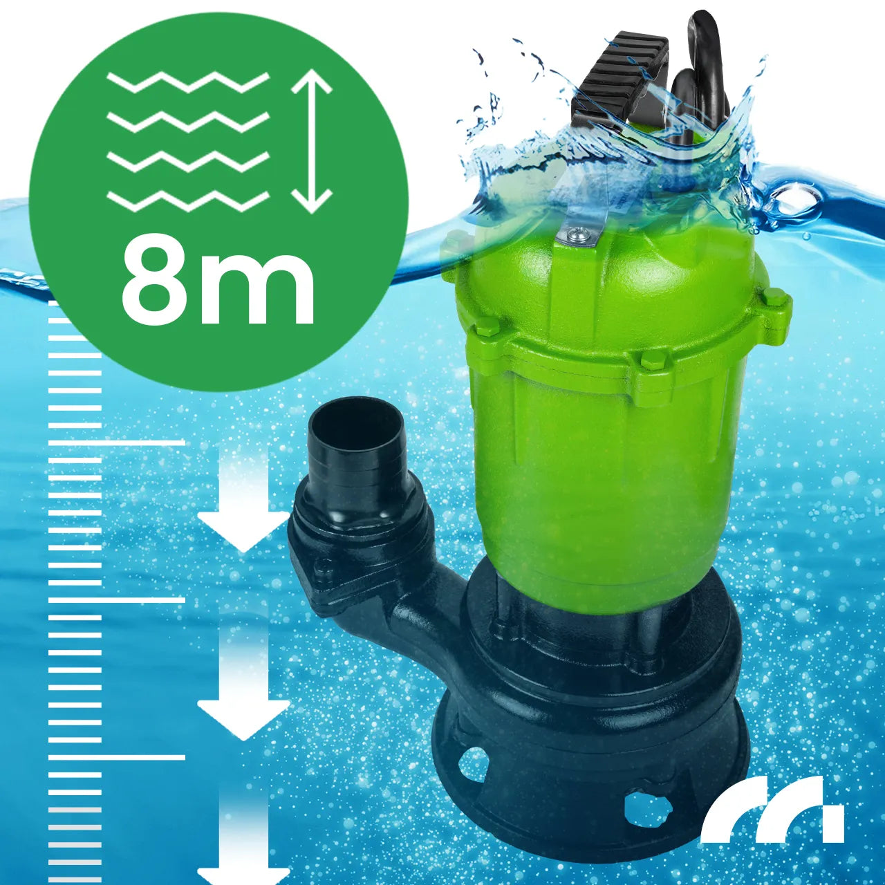 Pompa submersibila pentru apa murdara cu tocator si plutitor, 18000 l / h, MalTec 112726