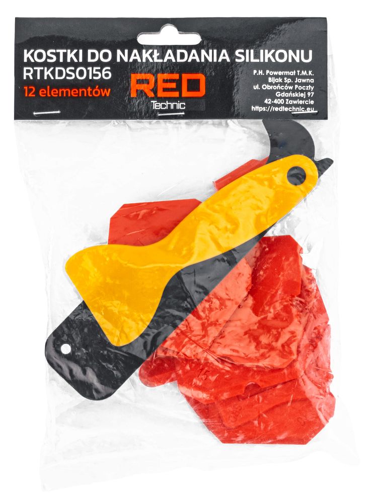 Set profile din silicon, spatula si racleta, 9 bucati, Red Technic RTKDS0156