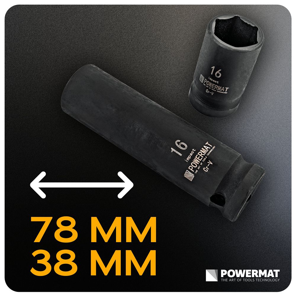 Set chei tubulare de impact PM-ZNU-1019T, 20 bucati, Powermat PM1385