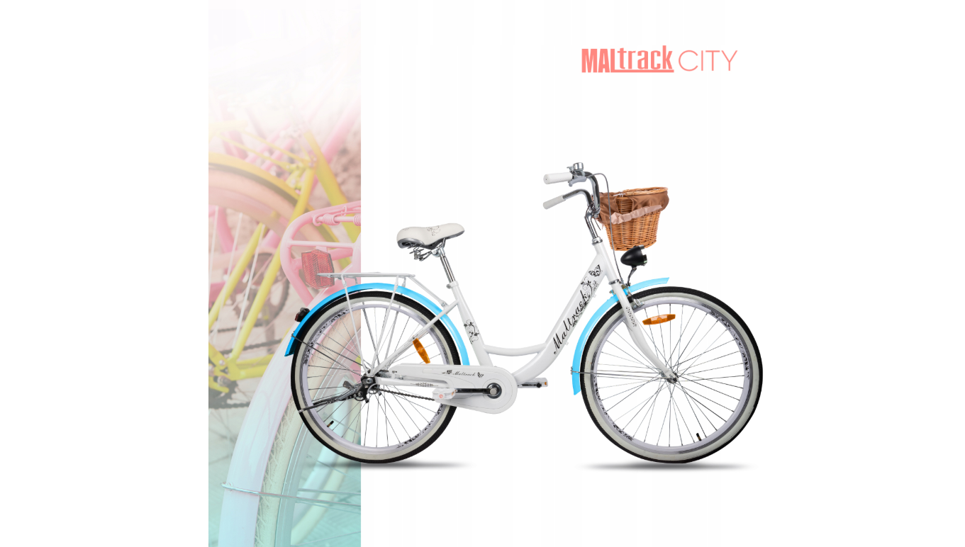Bicicleta de oras dama 26x1,75, albastru mare, 17 kg, capacitate maxima 120 kg, MalTrack 111661