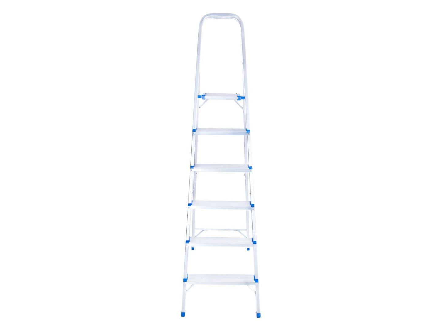 Scara pliabila din aluminiu cu 6 trepte, inaltime de lucru 3.19 m, capacitate maxima 150 kg, Geko G02418