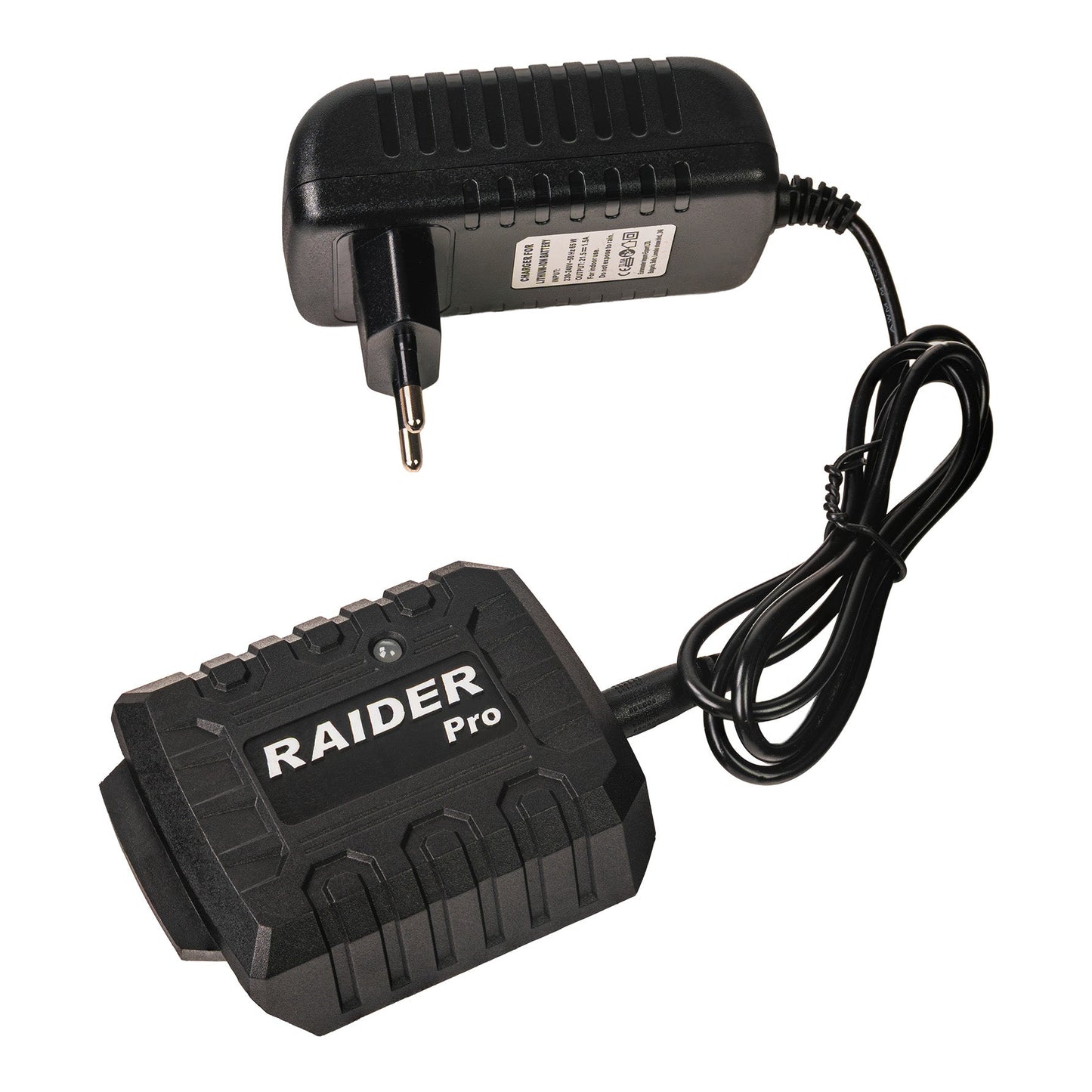 Set bormasina, polizor unghiular si cheie de impact cu acumulator, 2 x 2 Ah, Raider 030255