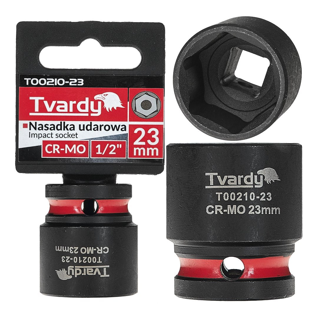 Cheie tubulara de impact in 6 puncte, 1 / 2", 23 mm, Tvardy T00210-23