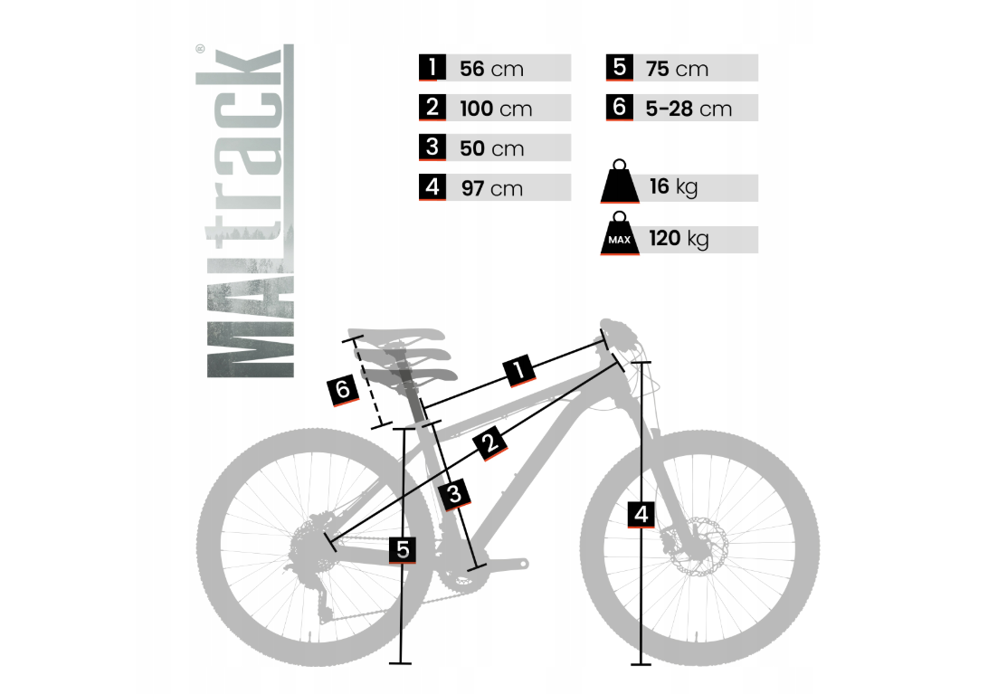 Bicicleta MTB29 XW14 Black, cadru 18", roti 29", MalTrack 112734
