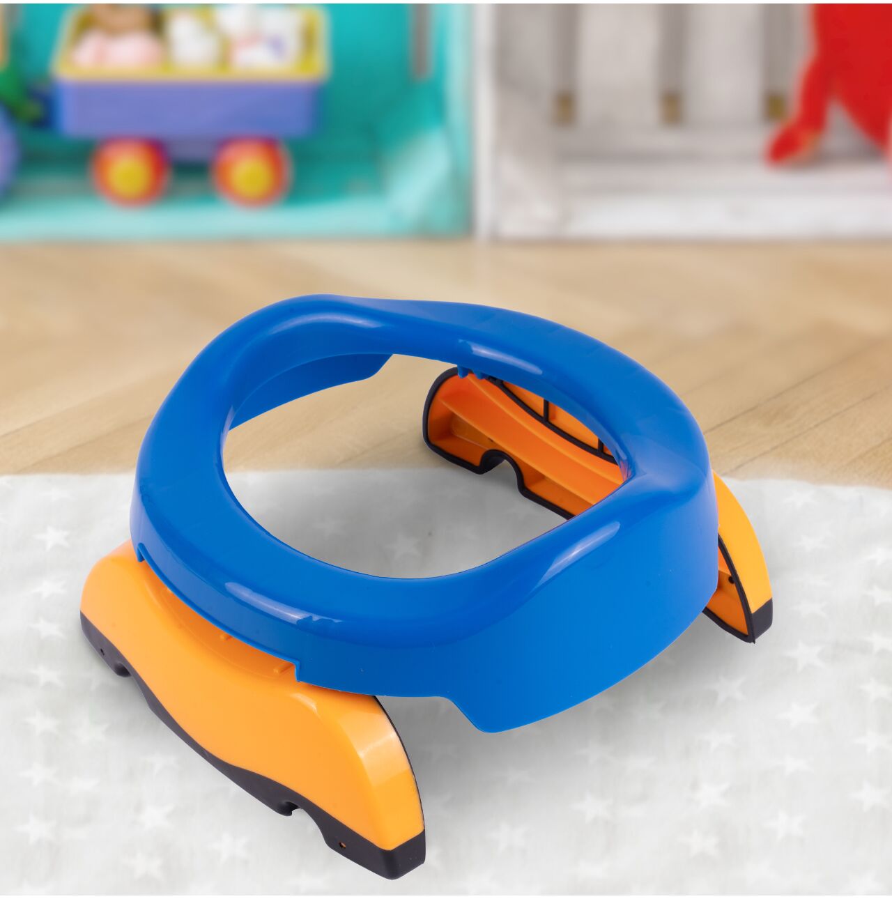 Olita portabila 2 in 1 pentru copii (suport toaleta si olita), albastru, MalPlay 111555