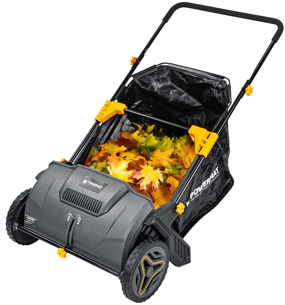 Colector manual de frunze PM-ZDL-530M, 0-40 mm, latime de lucru 530 mm, capacitate cos 100 l, Powermat PM1391