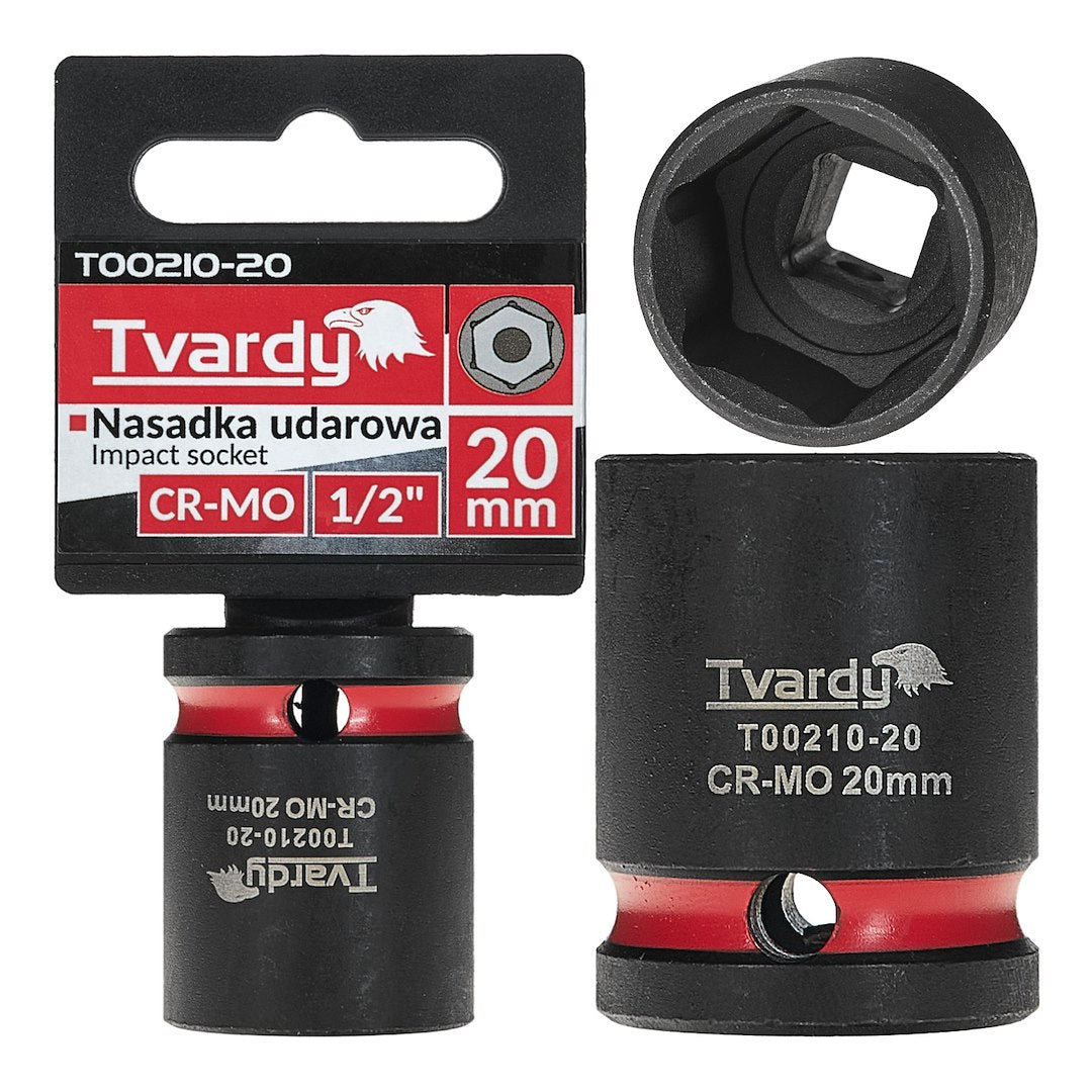 Cheie tubulara de impact in 6 puncte, 1 / 2", 20 mm, Tvardy T00210-20