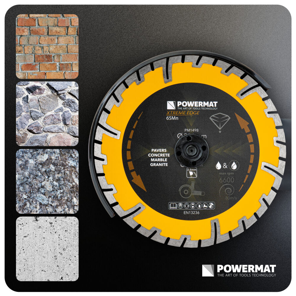 Disc diamantat segmentat PM-TDCS-2303T, 230 mm, Powermat PM1498