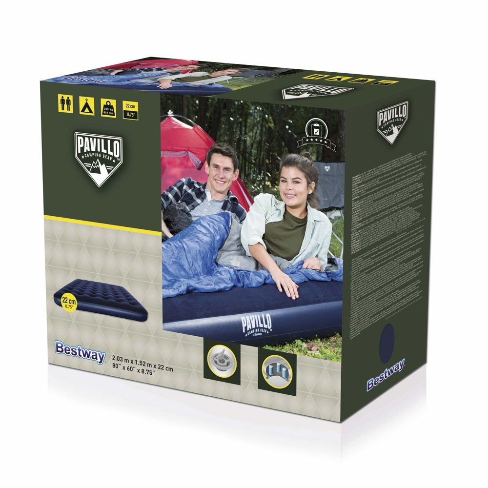 Saltea gonflabila Queen, 203 x 152 x 22 cm, albastru, Bestway 17011