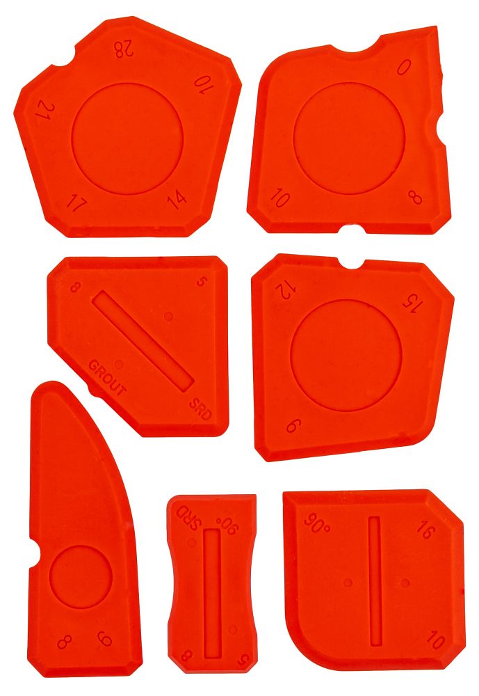 Set profile din silicon, spatula si racleta, 9 bucati, Red Technic RTKDS0156