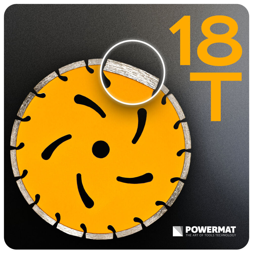 Disc diamantat segmentat PM-TDCS-2302T, 230 mm, Powermat PM1496