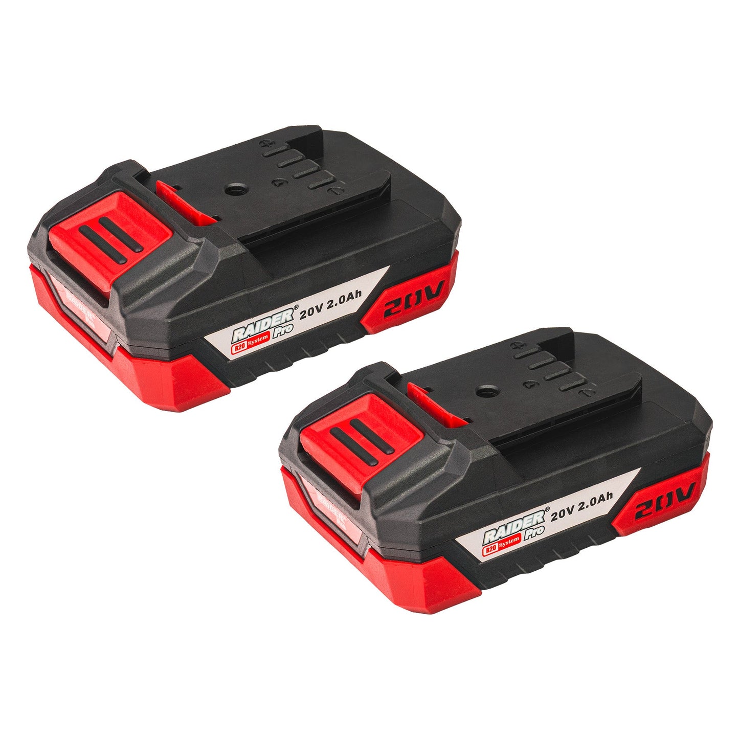 Set bormasina, polizor unghiular si cheie de impact cu acumulator, 2 x 2 Ah, Raider 030255
