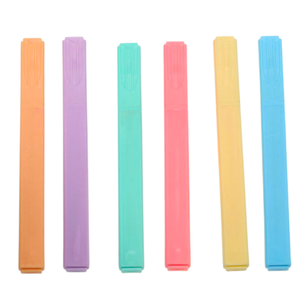 Set markere colorate, 13.5 x 9 x 1 cm, multicolor, 6 bucati, Lean 21007