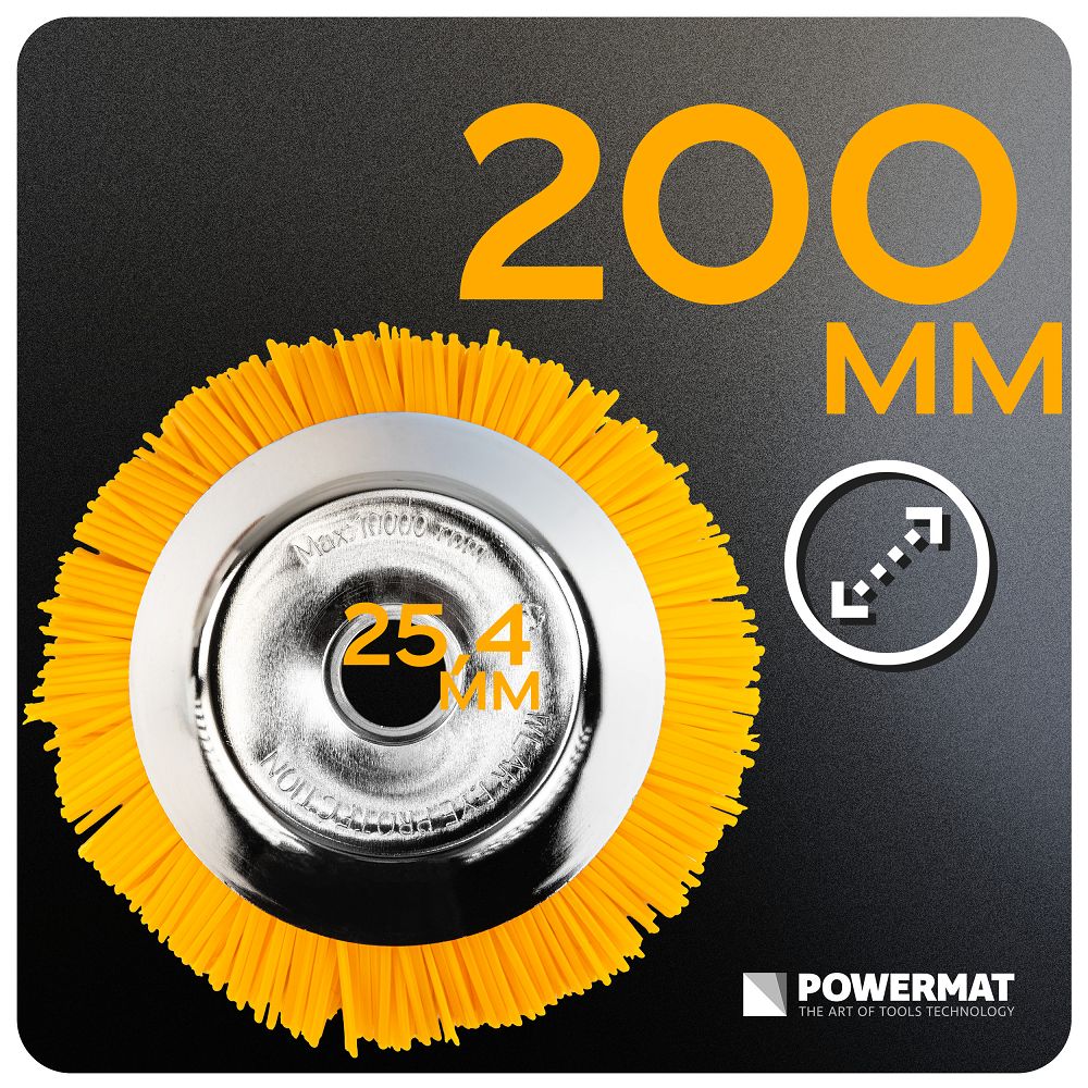 Perie pentru motocoasa PM-G7, 200 mm, Powermat PM1651